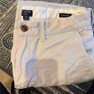 J. Crew Flex Straight Pants in stone khaki